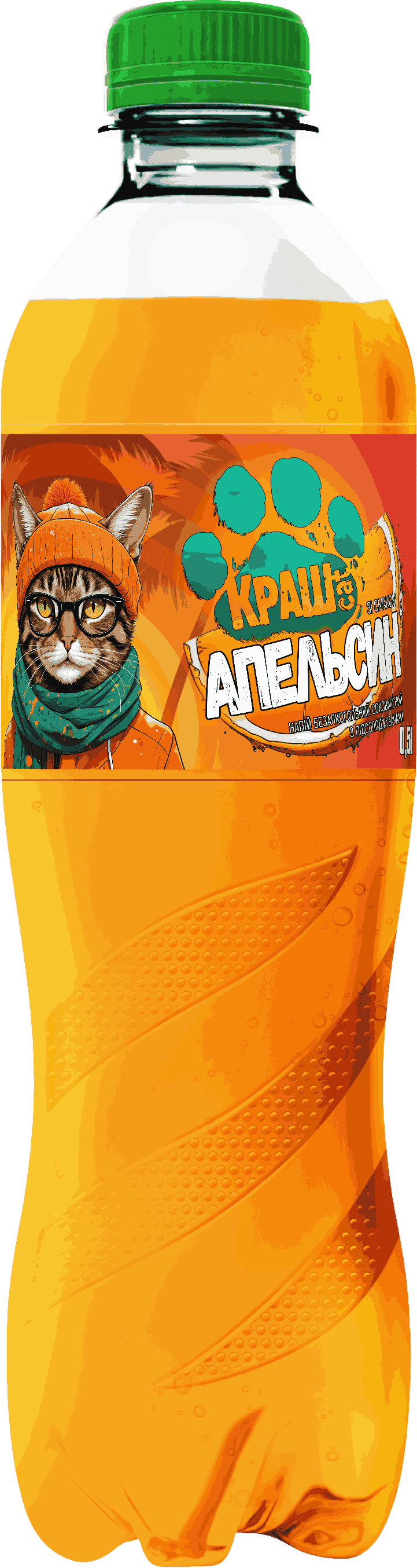Вода солодка Краш cat 0,5л "Апельсин"